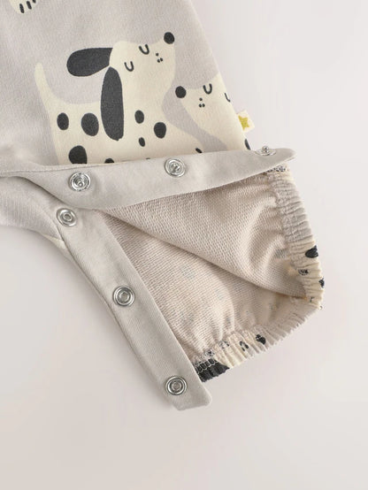 |BabyBoy| Conjunto De Macacão e Macacão De Malha Neutro Para Cachorro (0 meses a 2 anos)