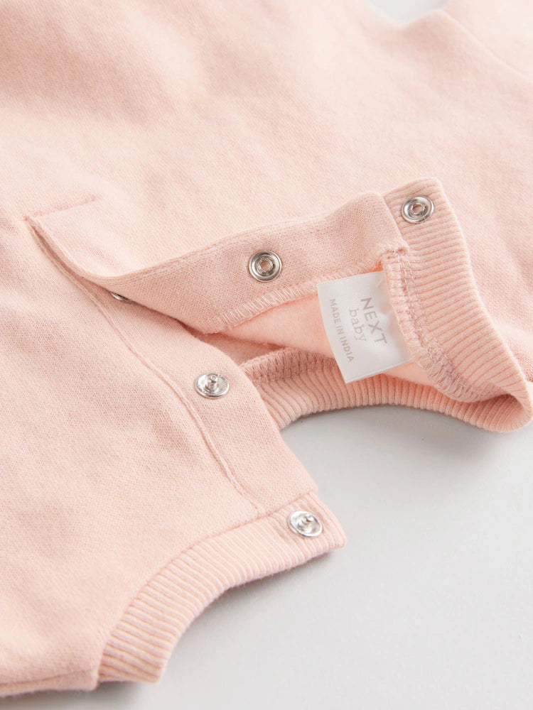 |BabyGirl| Conjunto De 6 Peças De Moletom e Calça Jogger Creme/Rosa Para Bebê (0 meses a 2 anos)