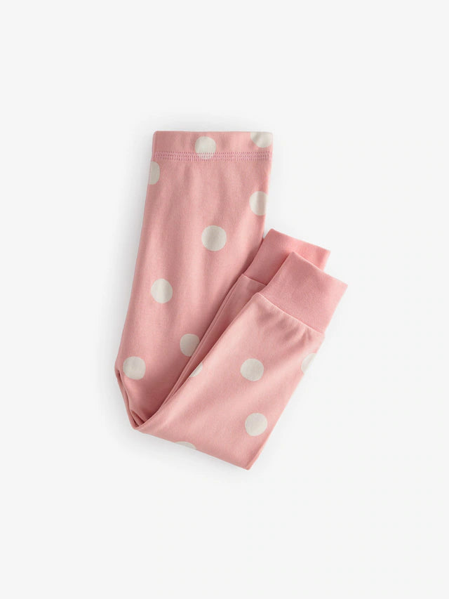 |BigGirl| Pacote Com 3 Pijamas Snuggle Com Estampa De Estrelas Rosa/Branco (12 meses a 12 anos)