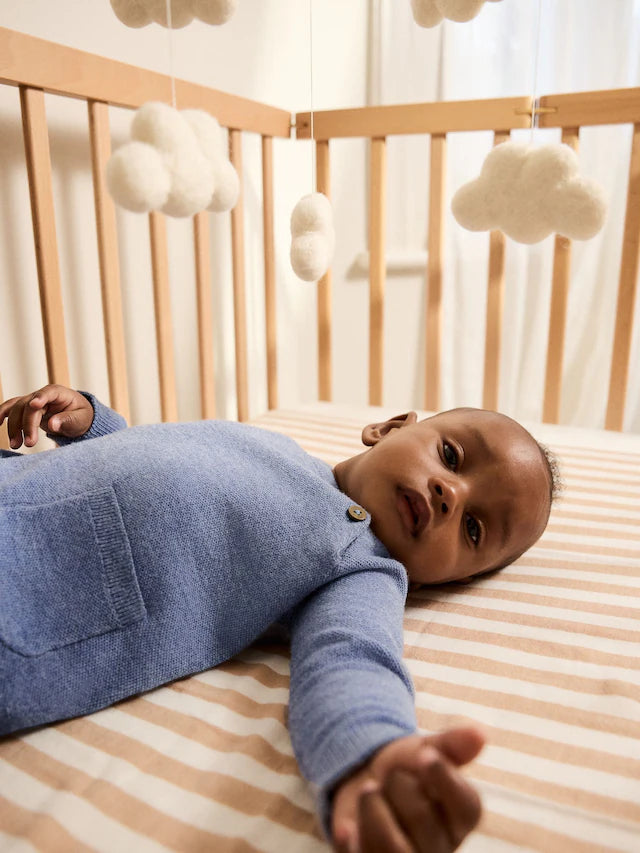 |BabyBoy| Conjunto De Suéter e Leggings De Tricô Azul Para Bebê (0 meses a 2 anos)