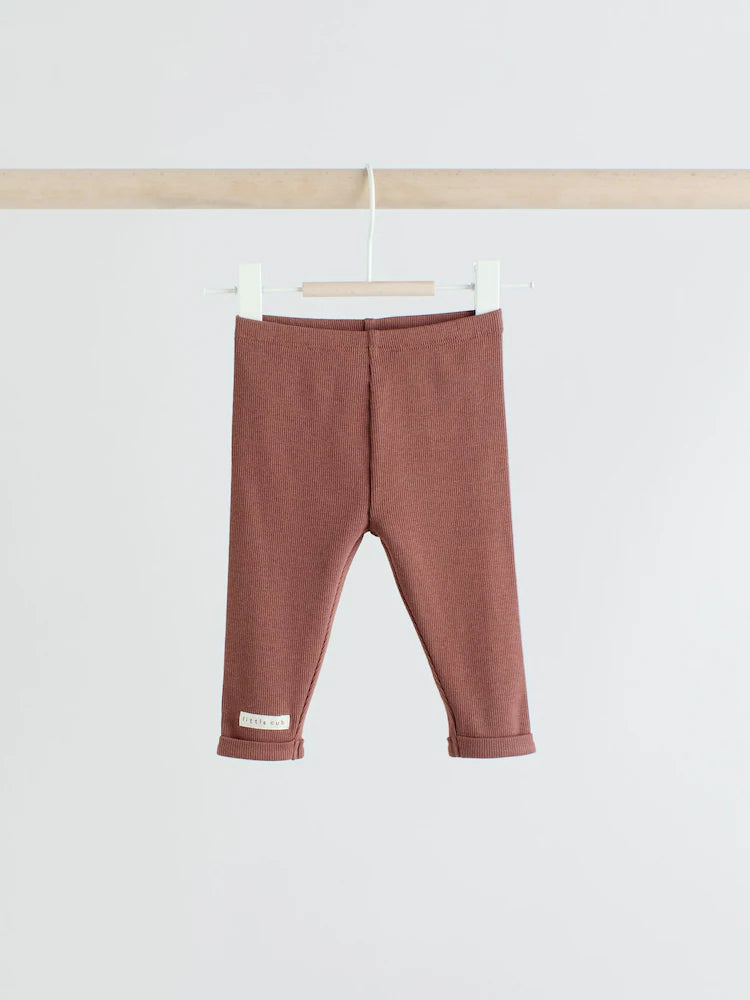 |BabyBoy| Conjunto De 6 Peças De Blusas e Leggings Azul Marinho/Marrom Para Bebê (0 meses a 3 anos)