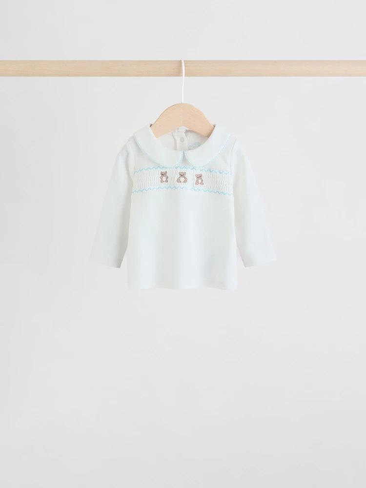 |BabyBoy| Conjunto De 3 Peças De Jaqueta, Body e Leggings De Malha Blue Bear Baby (0 meses a 2 anos)