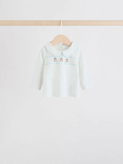 |BabyBoy| Conjunto De 3 Peças De Jaqueta, Body e Leggings De Malha Blue Bear Baby (0 meses a 2 anos)