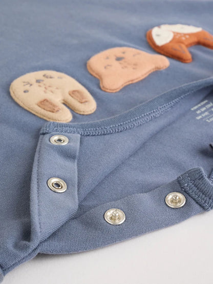 |BabyBoy| Conjunto De 2 Peças De Blusa e Leggings Blue Woodland Baby (0 meses a 3 anos)