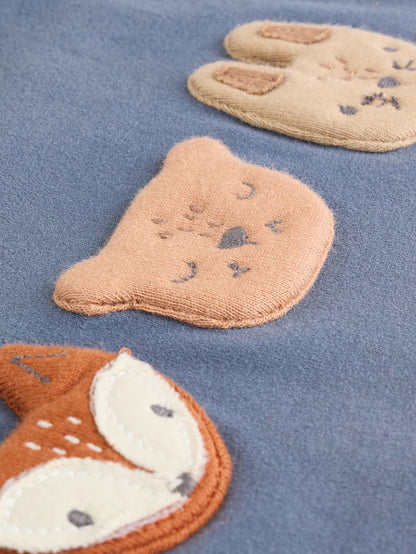 |BabyBoy| Conjunto De 2 Peças De Blusa e Leggings Blue Woodland Baby (0 meses a 3 anos)