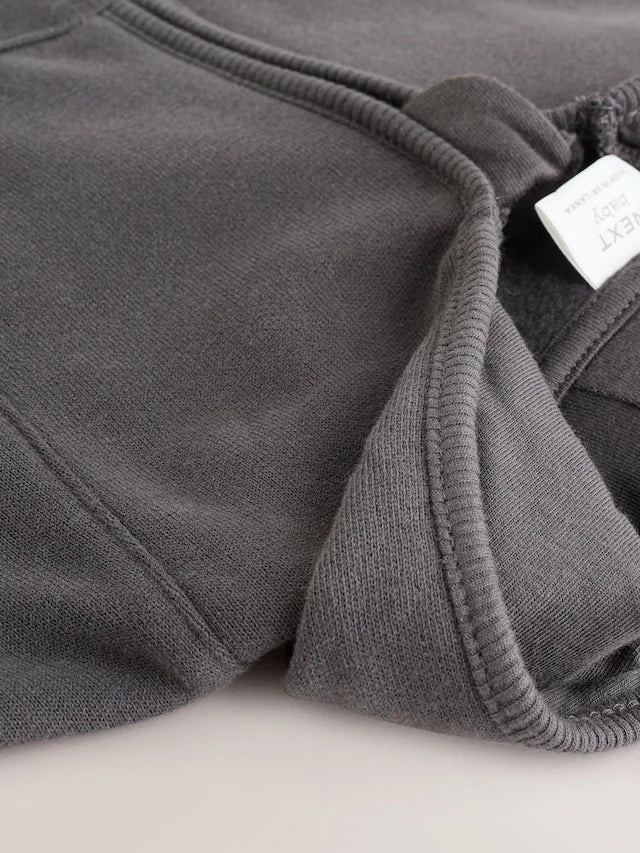 |BabyBoy| Macacão De Moletom Com Capuz Preto/Branco Para Bebê (0 meses a 3 anos)