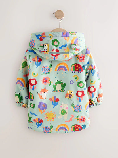 |Girl| Jaqueta Impermeável Verde/Amarela (3 meses a 7 anos)