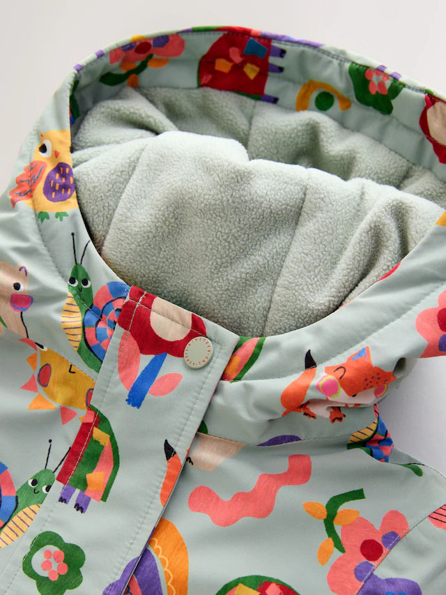 |Girl| Jaqueta Impermeável Verde/Amarela (3 meses a 7 anos)