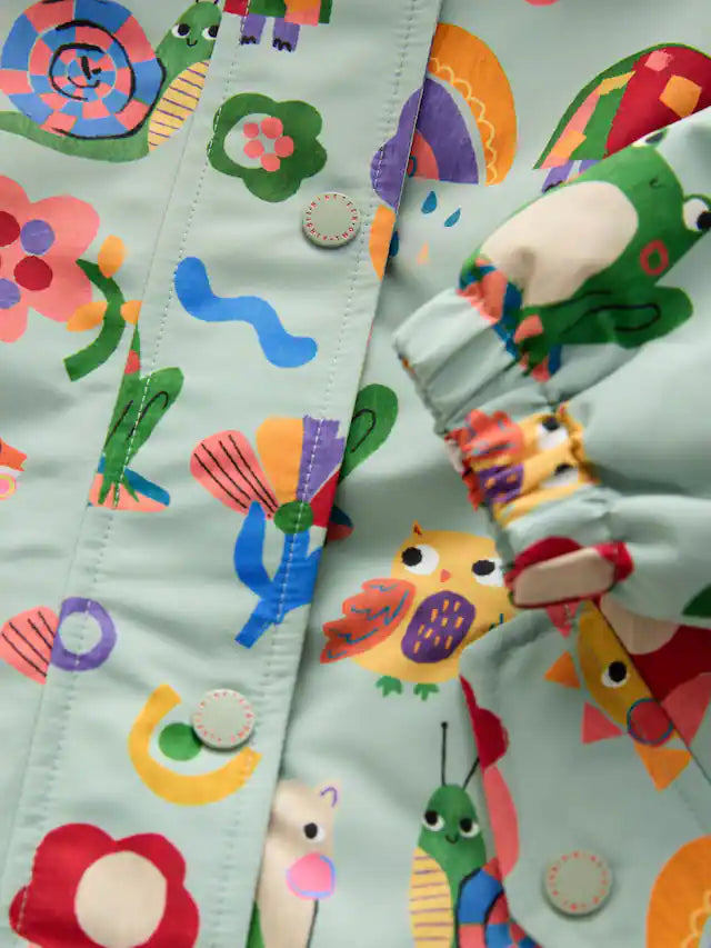 |Girl| Jaqueta Impermeável Verde/Amarela (3 meses a 7 anos)