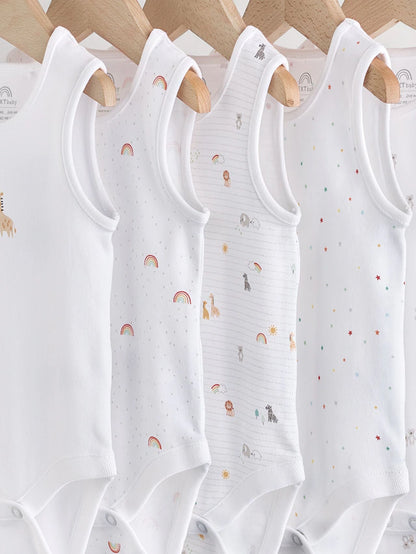 |BabyBoy| Pacote Com 5 Macacões Brancos Para Bebês