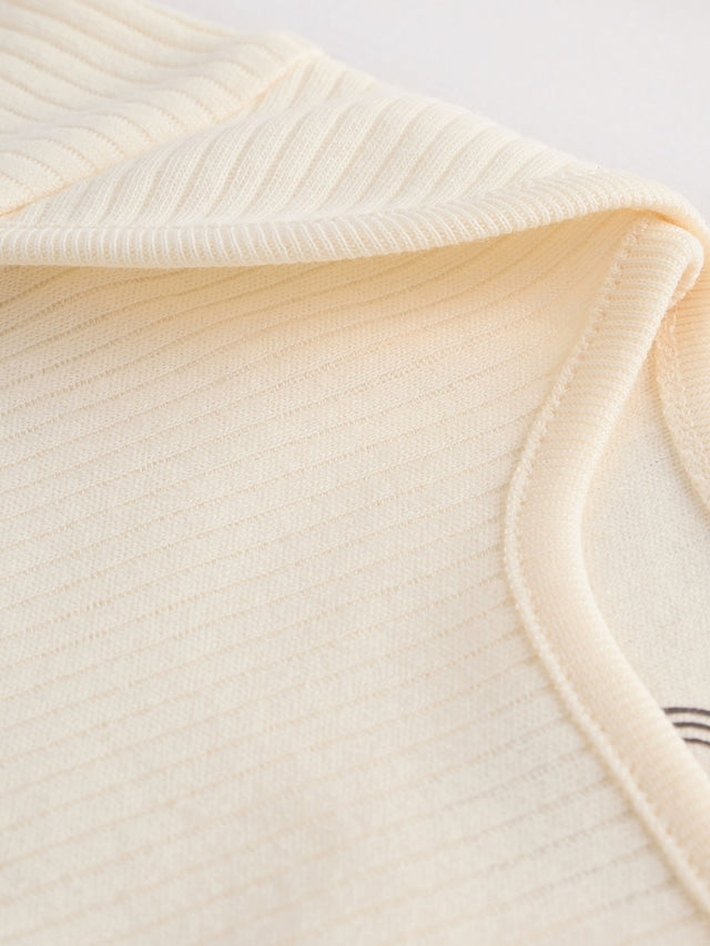 |BabyBoy| Pacote Com 5 Bodies Manga Curta Creme Para Bebê