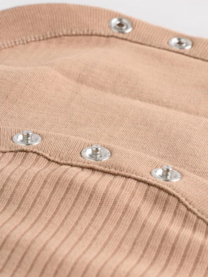 |BabyBoy| Pacote Com 5 Macacões De Manga Comprida Creme Para Bebê