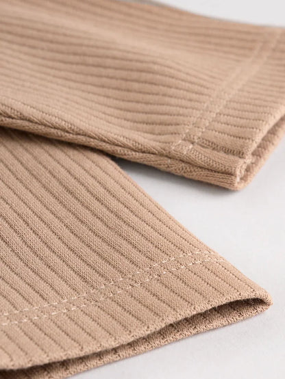 |BabyBoy| Pacote Com 5 Macacões De Manga Comprida Creme Para Bebê