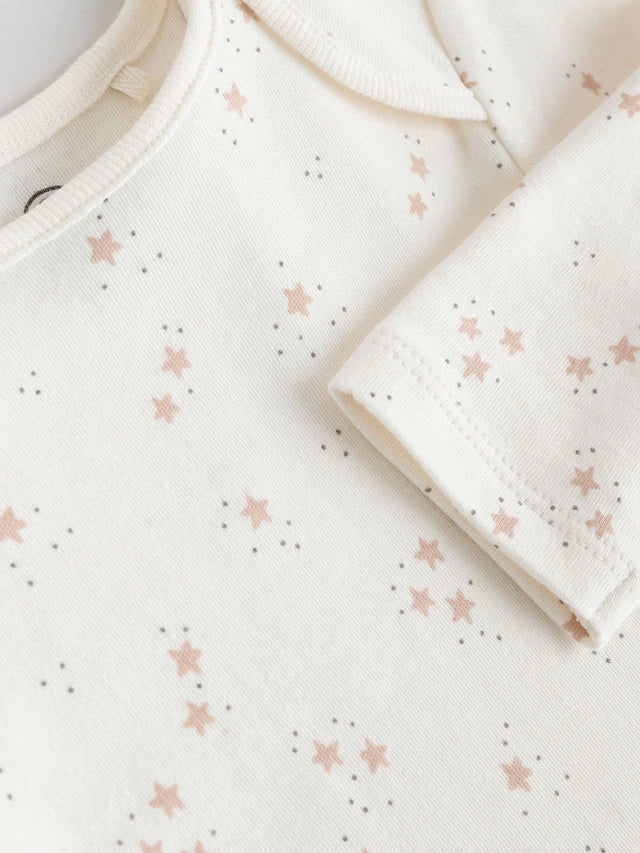 |BabyGirl| Pacote Com 5 Bodies De Manga Comprida Para Bebês, 100% Algodão, Neutro