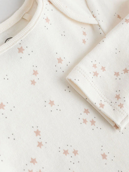 |BabyGirl| Pacote Com 5 Bodies De Manga Comprida Para Bebês, 100% Algodão, Neutro