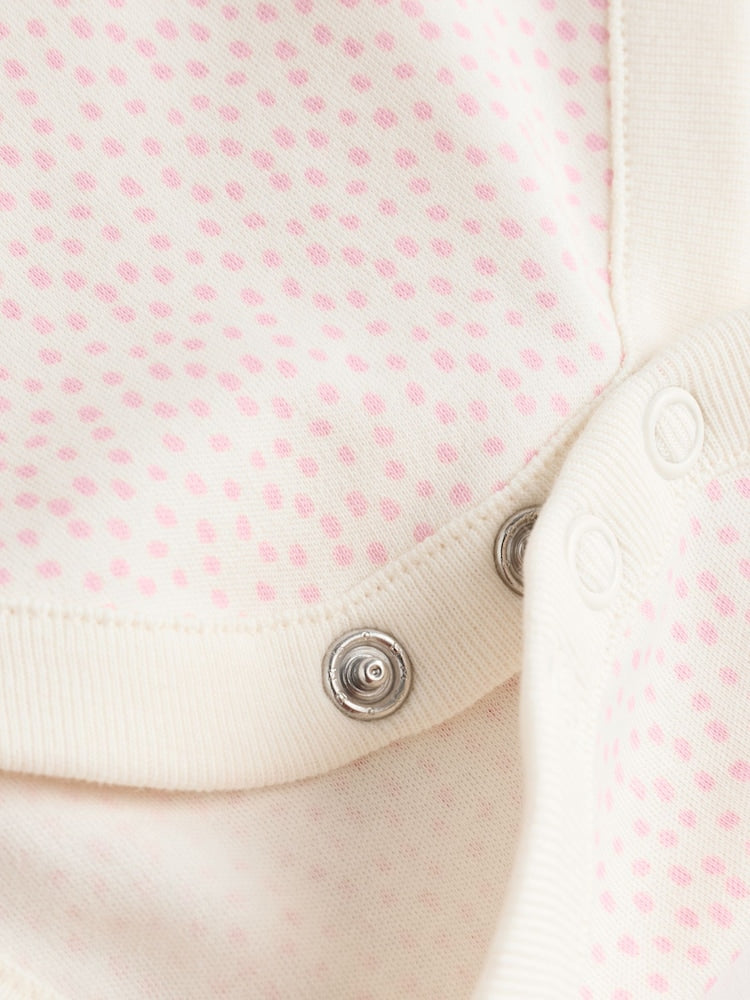 |BabyGirl| Pacote Com 5 Macacões De Manga Comprida Rosa Para Bebê