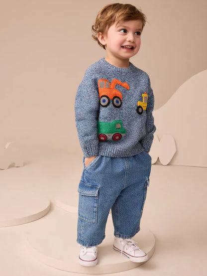 |Boy| Blusa De Malha Blue Diggers (3 meses a 7 anos)