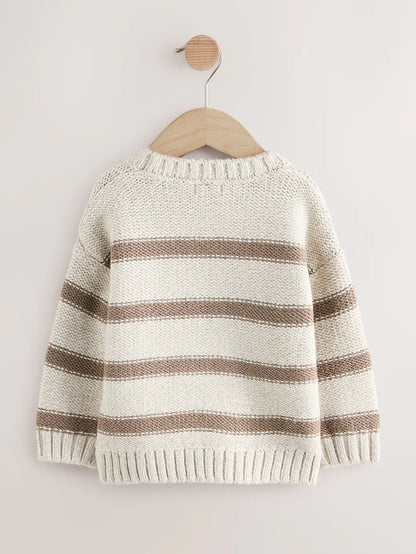 |Boy| Blusa De Gola Redonda De Tricô De Halloween Com Abóbora Neutra (3 meses a 7 anos)