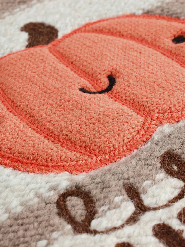 |Boy| Blusa De Gola Redonda De Tricô De Halloween Com Abóbora Neutra (3 meses a 7 anos)