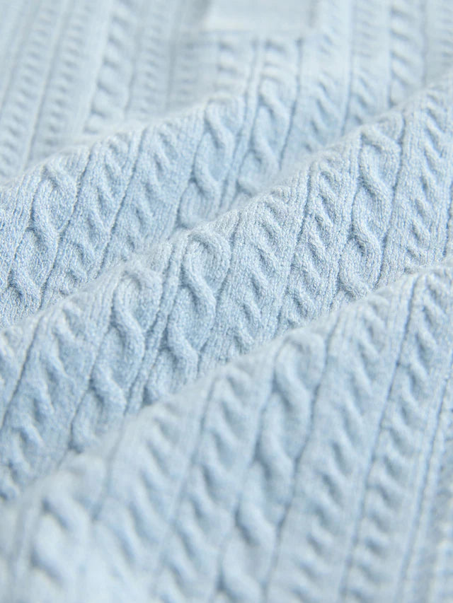 |Boy| Camisa Polo Azul De Malha Trançada (3 meses a 7 anos)