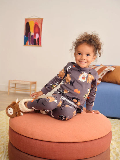 |Girl| Pijama De Halloween Com Estampa Hamish Para Gostosuras Ou Travessuras (9 meses a 12 anos)