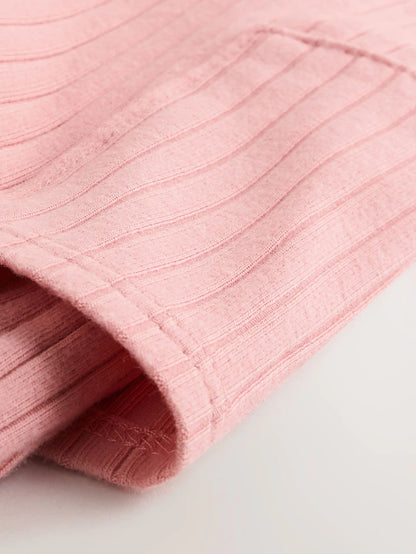 |BabyGirl| Macacão De Malha Rosa Para Bebê (0 meses a 2 anos)