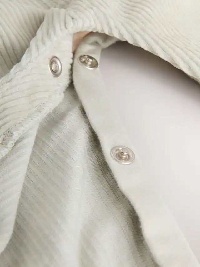 |BabyGirl| Conjunto De 2 Peças De Macacão e Calça De Veludo Com Estampa Verde Sálvia Para bebê (0 meses a 2 anos)