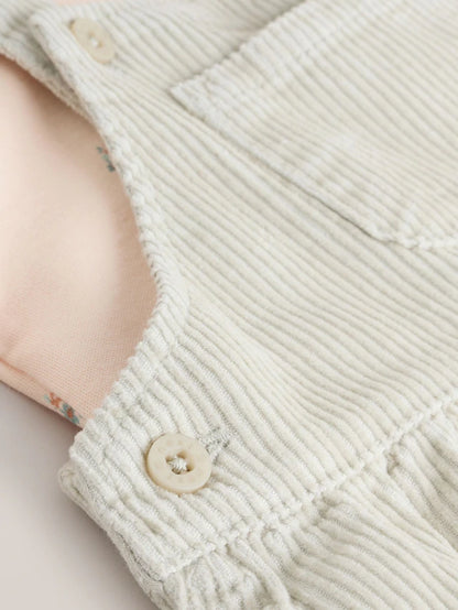 |BabyGirl| Conjunto De 2 Peças De Macacão e Calça De Veludo Com Estampa Verde Sálvia Para bebê (0 meses a 2 anos)