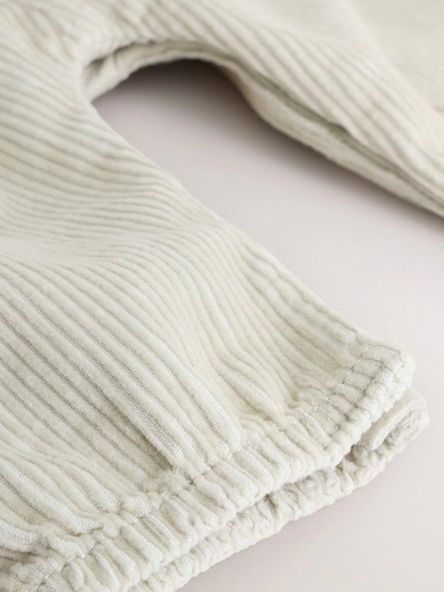 |BabyGirl| Conjunto De 2 Peças De Macacão e Calça De Veludo Com Estampa Verde Sálvia Para bebê (0 meses a 2 anos)