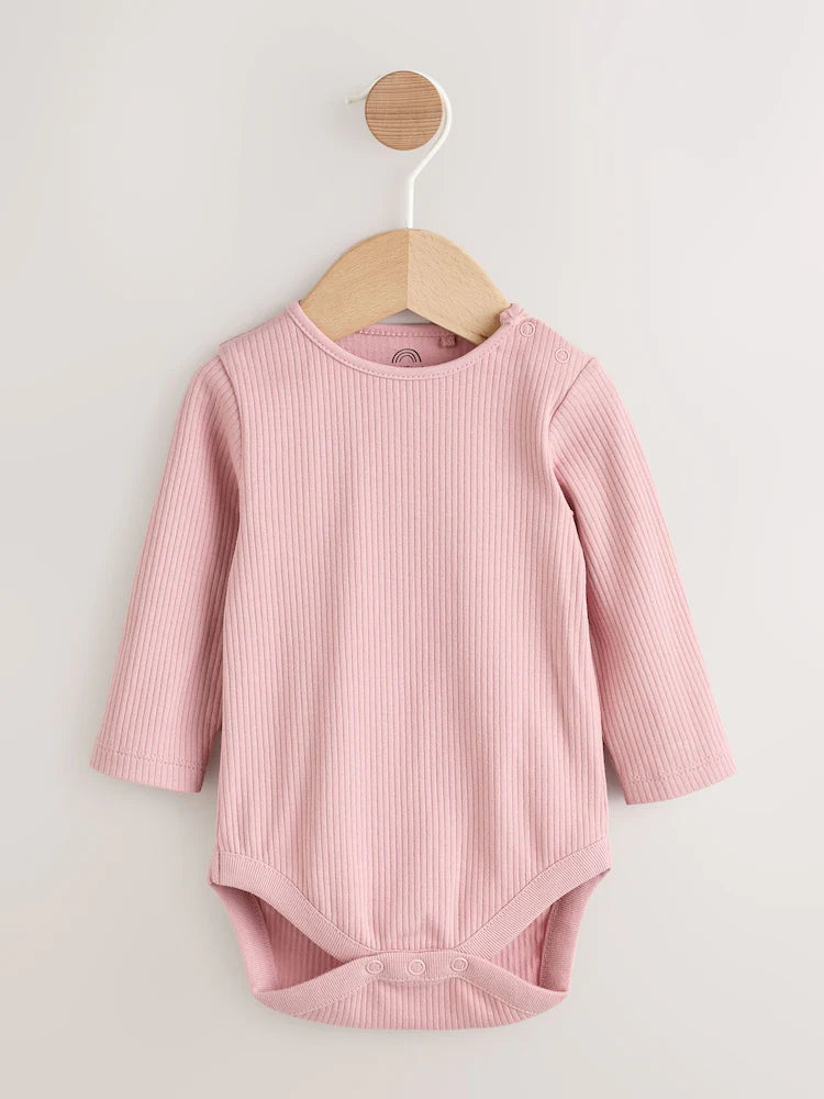 |BabyGirl| Conjunto De 2 Peças De Vestido e Body De Manga Comprida Para Bebê, Rosa/Coração de frutas vermelhas (0 meses a 2 anos)