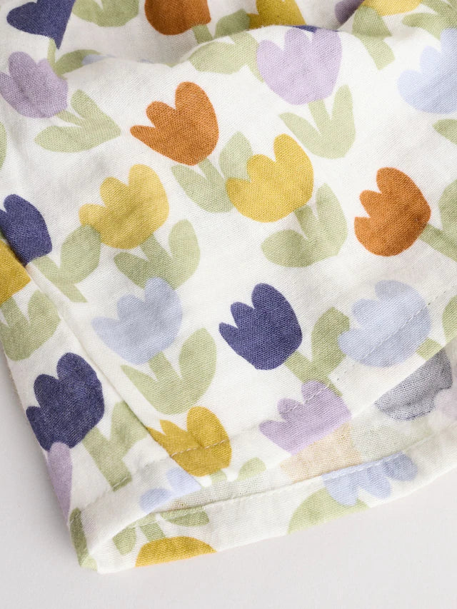 |BabyGirl| Vestidos De Malha Para Bebês Com Flores Azuis/Verdes, Pacote com 2 (0 meses a 2 anos)