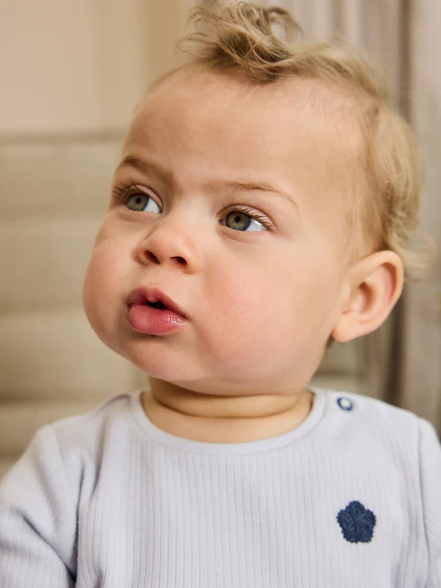 |BabyGirl| Vestidos De Malha Para Bebês Com Flores Azuis/Verdes, Pacote com 2 (0 meses a 2 anos)