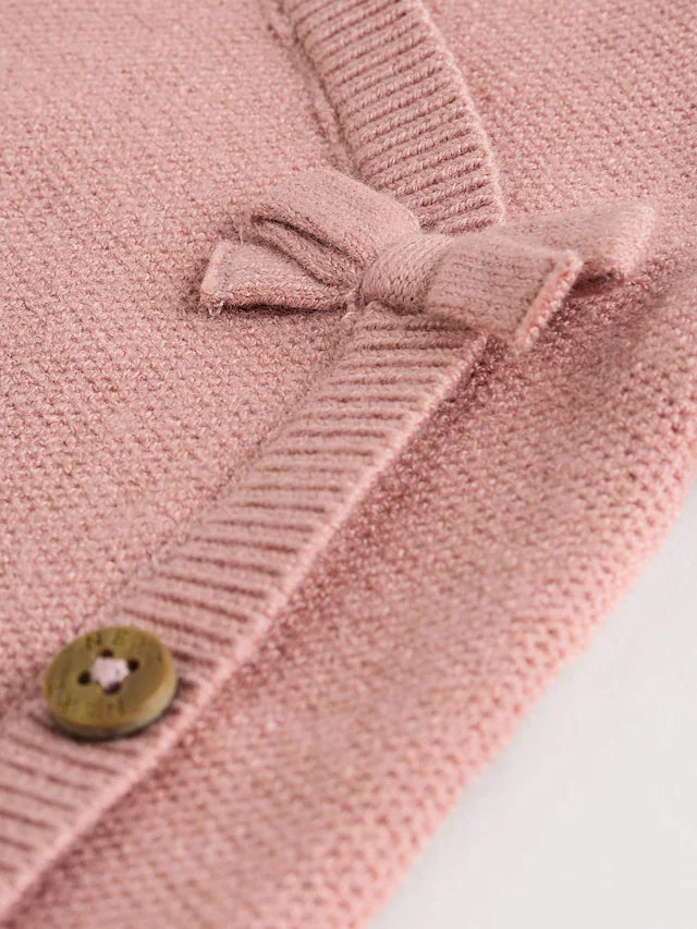 |BabyGirl| Conjunto De 2 Peças De Suéter e Leggings De Tricô Rosa Para Bebê (0 meses a 2 anos)