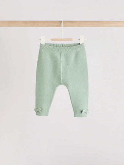 |BabyBoy| Conjunto De 2 Peças De Suéter e Leggings De Tricô Verde-Sálvia Para Bebê (0 meses a 2 anos)