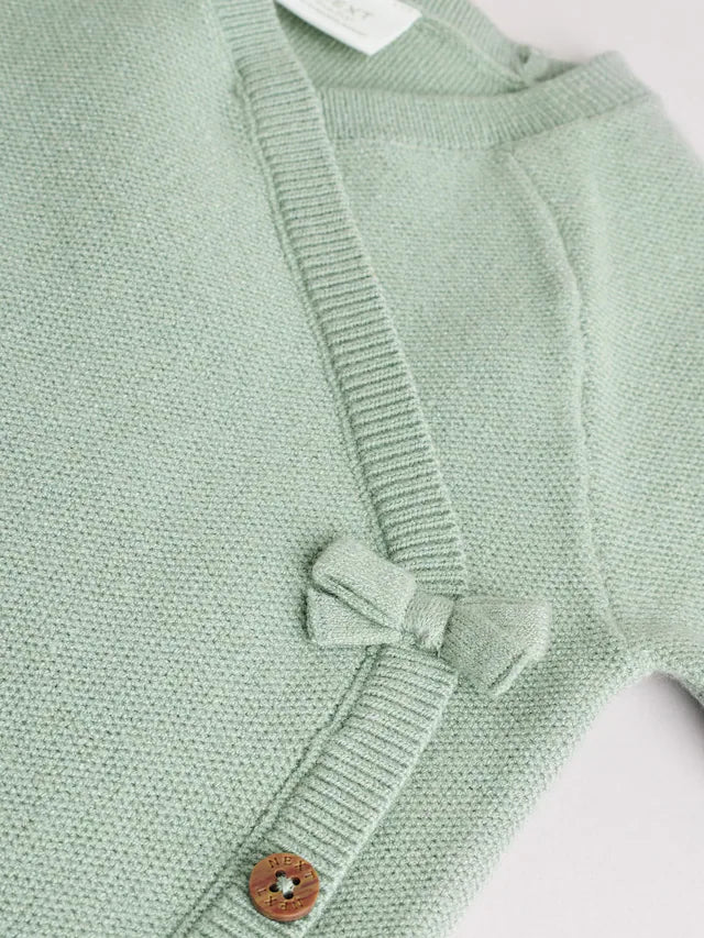 |BabyBoy| Conjunto De 2 Peças De Suéter e Leggings De Tricô Verde-Sálvia Para Bebê (0 meses a 2 anos)