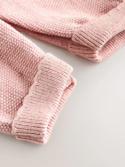 |BabyBoy| Macacão De Tricô Rosa Para Bebê (0 meses a 3 anos)