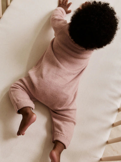 |BabyBoy| Macacão De Tricô Rosa Para Bebê (0 meses a 3 anos)