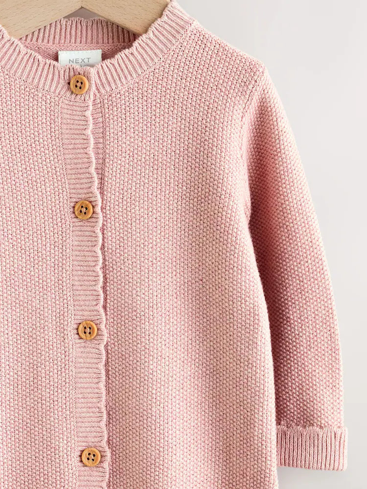 |BabyBoy| Macacão De Tricô Rosa Para Bebê (0 meses a 3 anos)