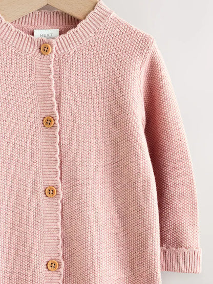 |BabyBoy| Macacão De Tricô Rosa Para Bebê (0 meses a 3 anos)