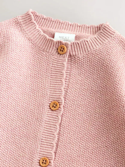 |BabyBoy| Macacão De Tricô Rosa Para Bebê (0 meses a 3 anos)