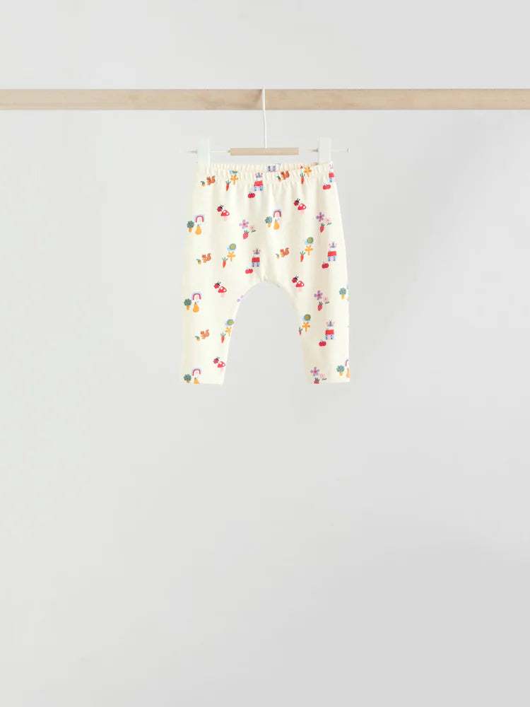 |BabyGirl| Conjunto De Blusa e Leggings De Manga Comprida Vermelho/Azul/Creme, 6 Peças (0 meses a 3 anos)