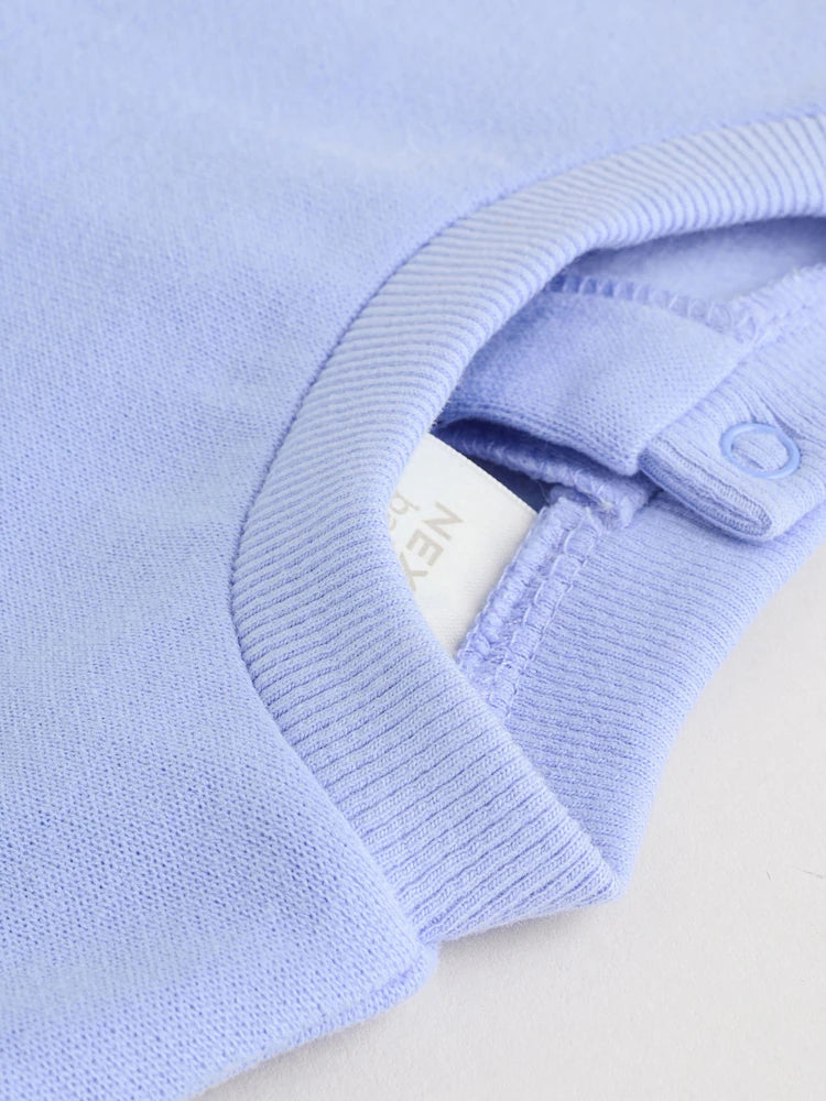 |BabyGirl| Conjunto De 6 Peças De Moletom e Calça De Moletom Roxo/Rosa/Azul Para Bebê (0 meses a 2 anos)