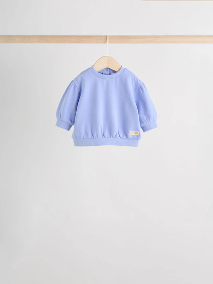 |BabyGirl| Conjunto De 6 Peças De Moletom e Calça De Moletom Roxo/Rosa/Azul Para Bebê (0 meses a 2 anos)