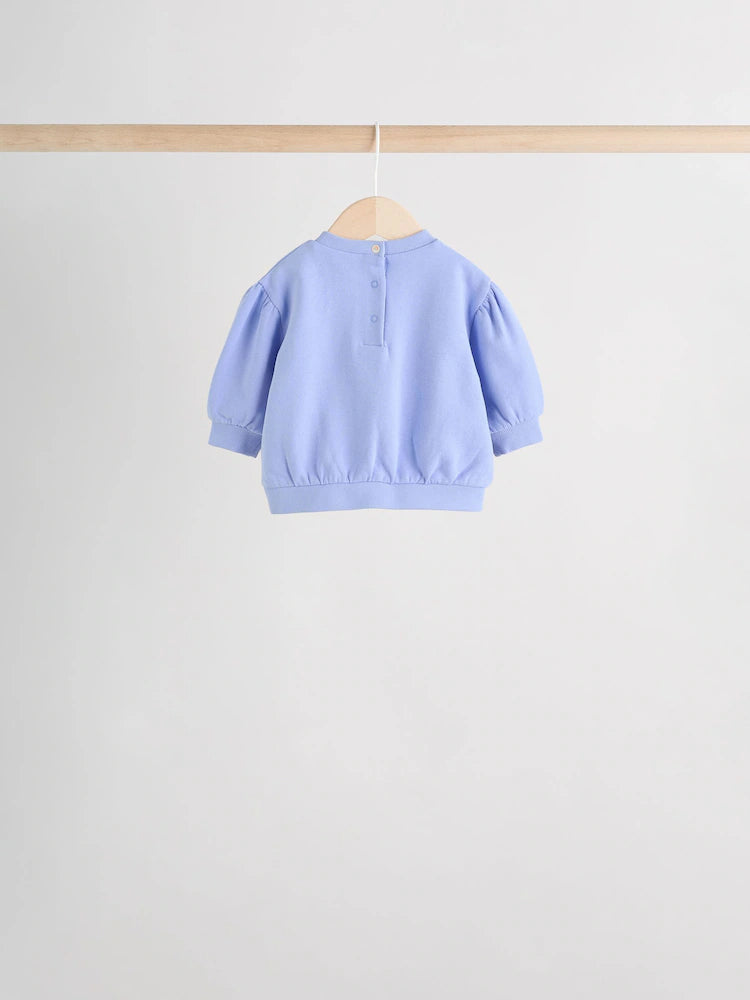 |BabyGirl| Conjunto De 6 Peças De Moletom e Calça De Moletom Roxo/Rosa/Azul Para Bebê (0 meses a 2 anos)