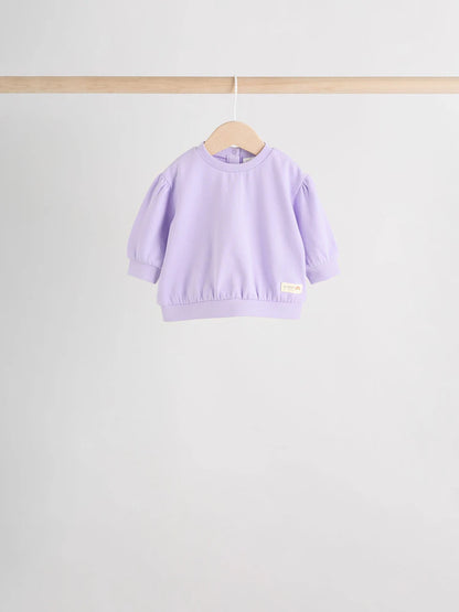 |BabyGirl| Conjunto De 6 Peças De Moletom e Calça De Moletom Roxo/Rosa/Azul Para Bebê (0 meses a 2 anos)