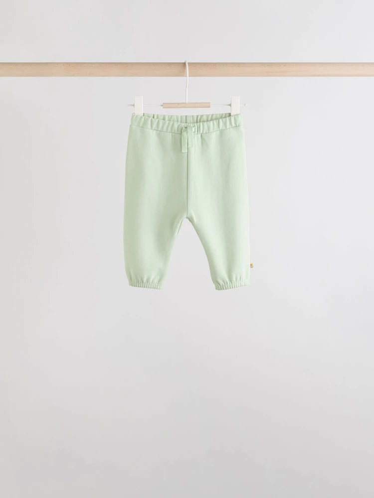 |BabyGirl| Conjunto De 6 Peças De Moletom e Calça De Moletom Infantil Verde Sálvia/Ferrugem/creme (0 meses a 2 anos)