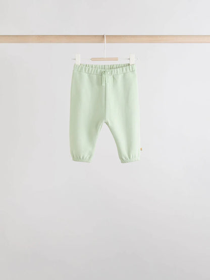 |BabyGirl| Conjunto De 6 Peças De Moletom e Calça De Moletom Infantil Verde Sálvia/Ferrugem/creme (0 meses a 2 anos)