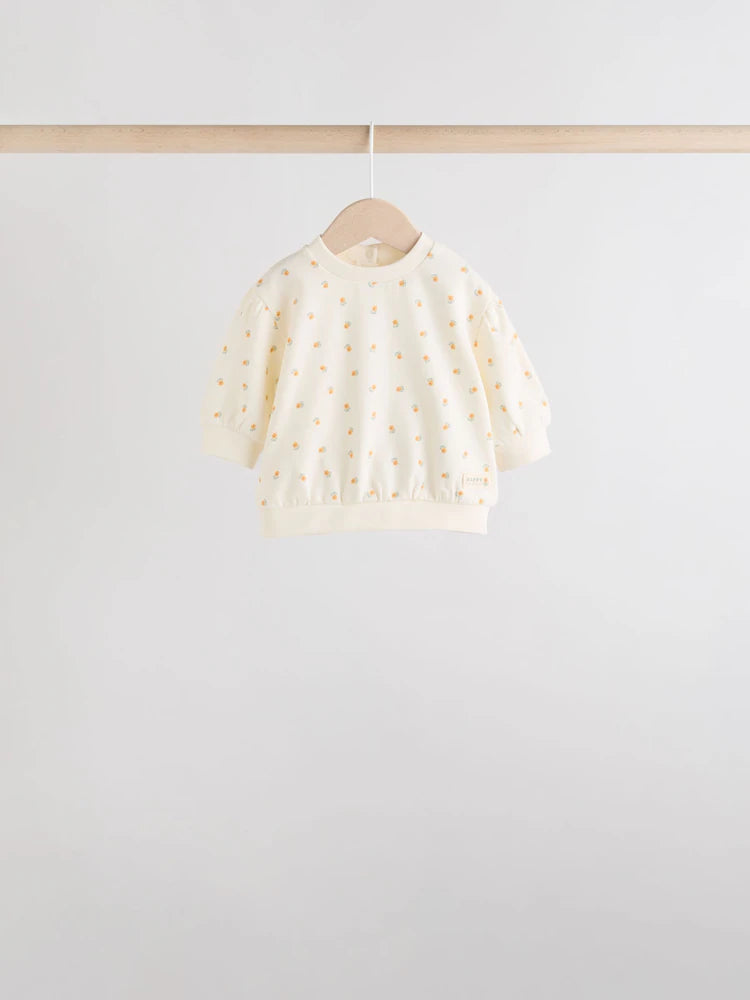 |BabyGirl| Conjunto De 6 Peças De Moletom e Calça De Moletom Infantil Verde Sálvia/Ferrugem/creme (0 meses a 2 anos)