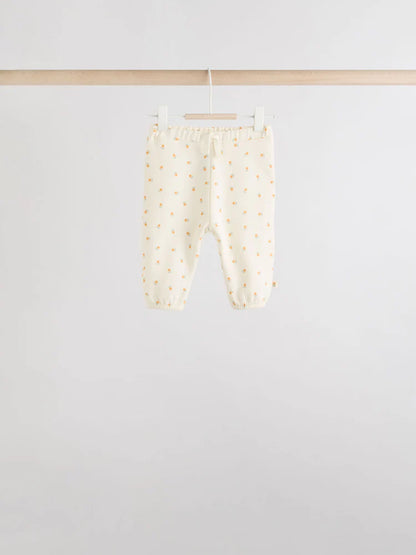 |BabyGirl| Conjunto De 6 Peças De Moletom e Calça De Moletom Infantil Verde Sálvia/Ferrugem/creme (0 meses a 2 anos)