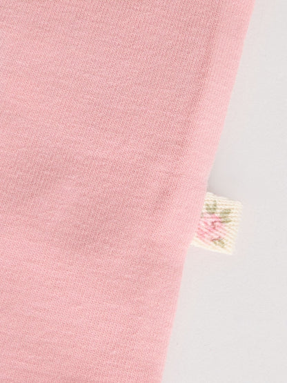 |BabyGirl| Conjunto De 6 Peças De Blusa e Leggings De Manga Comprida Com Personagem Coelho Rosa/Creme